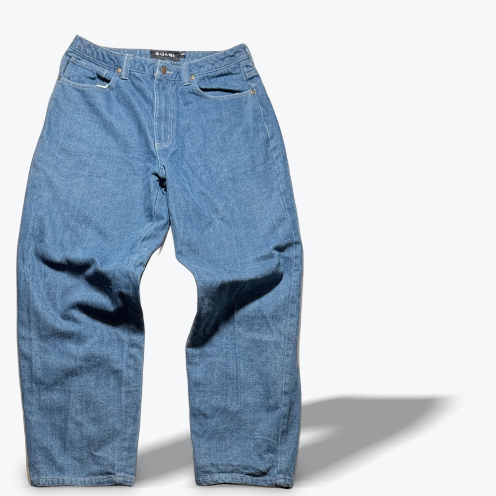 Quasi 102 Jeans Baggy Denim Mens 32 Blue Medium Wash Skateboarder Streetwear